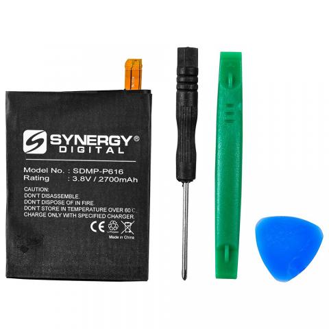 Synergy Digital Li-Pol 3.8V 2700mAh Battery for Google Nexus 5X Cellphone Replacement for LG BL-T19 Cellular Battery