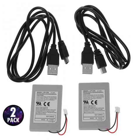 G-Dreamer 2 Pack Replacement Battery For SONY PS3 Controller